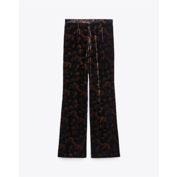 NWT Zara The Charlotte Velvet Pants Size Medium - Picture 2 of 12